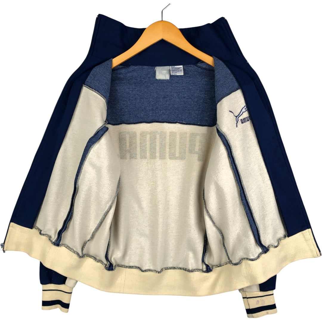 PUMA Jersey Track Jacket, Men's Size L polyester unbleached Vintage Second Hand