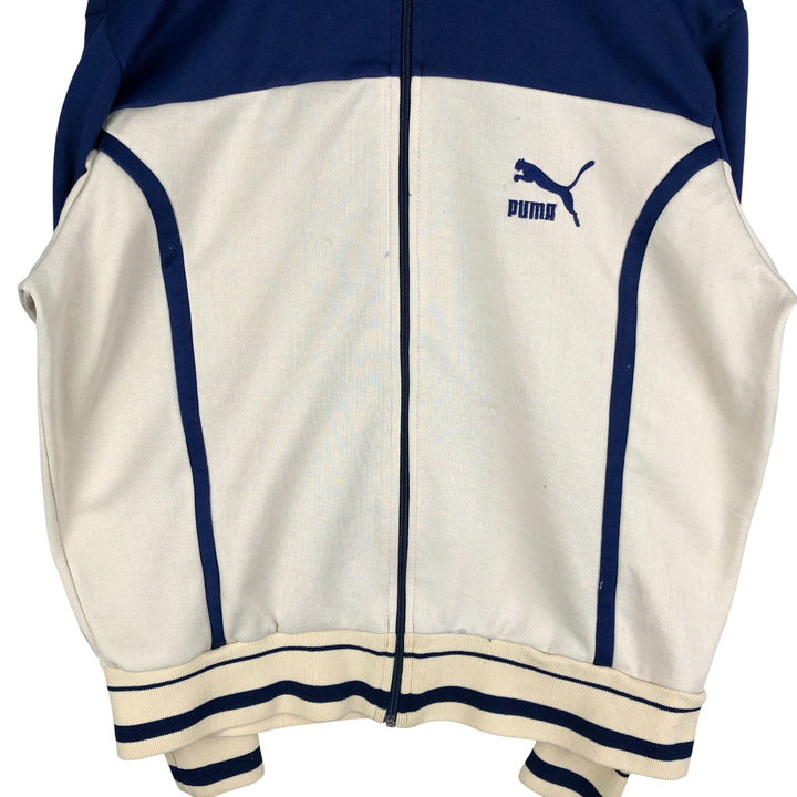 PUMA Jersey Track Jacket, Men's Size L polyester unbleached Vintage Second Hand