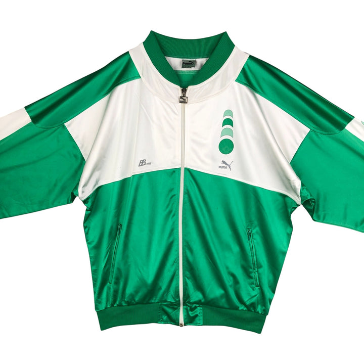 Puma Jersey Track Jacket, Men's XL polyester white type Vintage Second Hand