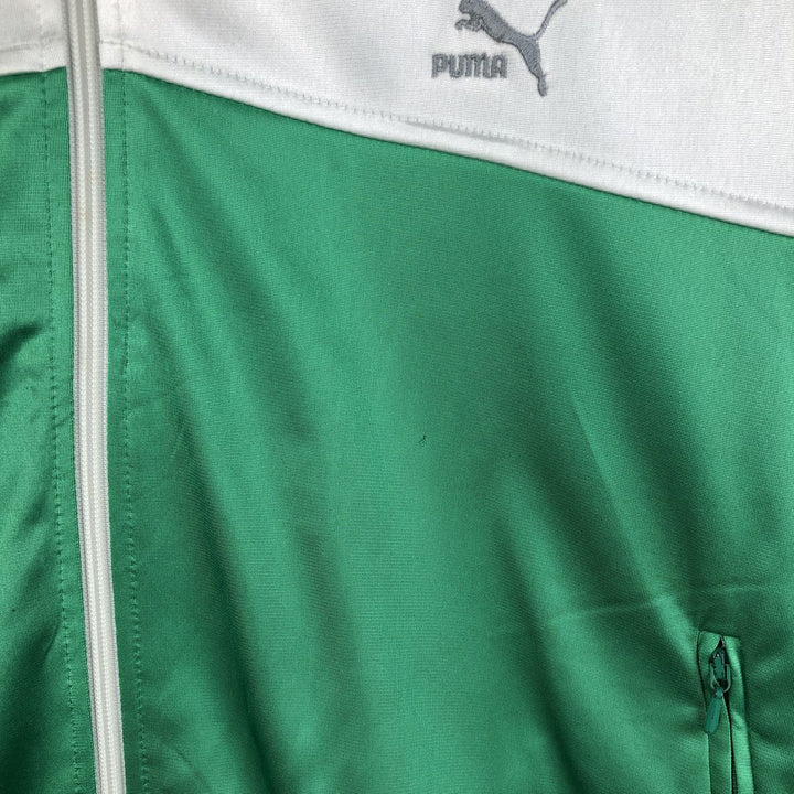 Puma Jersey Track Jacket, Men's XL polyester white type Vintage Second Hand