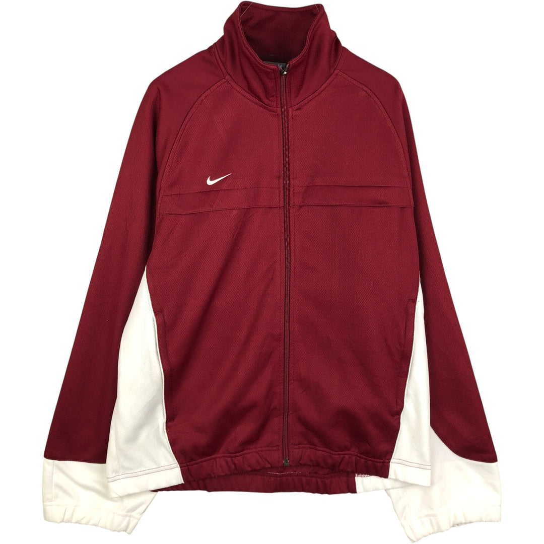 2000'S Nike Team Jersey Track Jacket, Men's Size Medium polyester burgundy type Vintage Second Hand