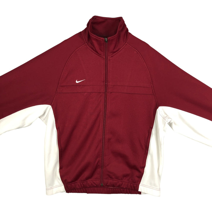 2000'S Nike Team Jersey Track Jacket, Men's Size Medium polyester burgundy type Vintage Second Hand