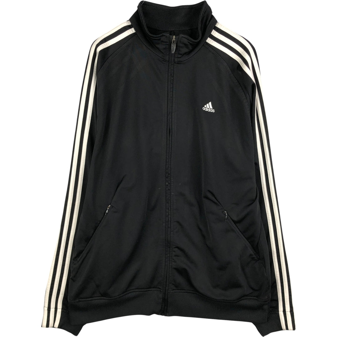 Adidas jersey track jacket, men's size XL polyester black type Vintage Second Hand
