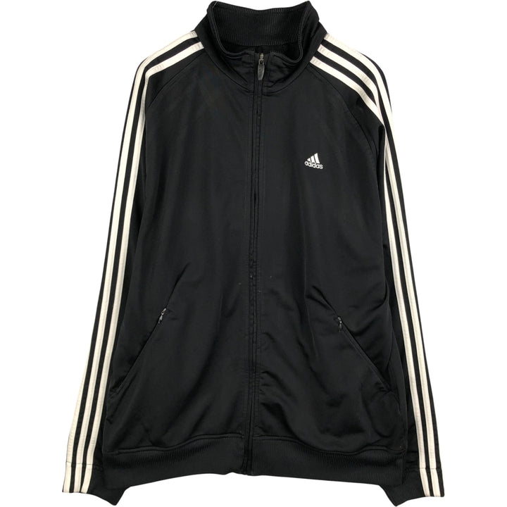 Adidas jersey track jacket, men's size XL polyester black type Vintage Second Hand