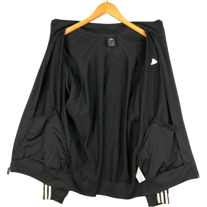 Adidas jersey track jacket, men's size XL polyester black type Vintage Second Hand