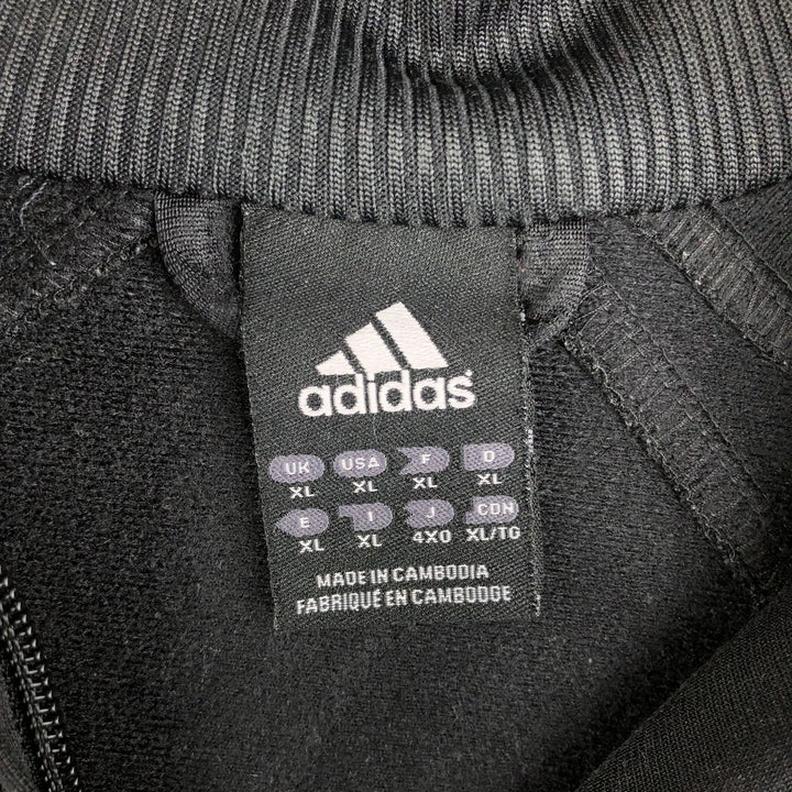 Adidas jersey track jacket, men's size XL polyester black type Vintage Second Hand