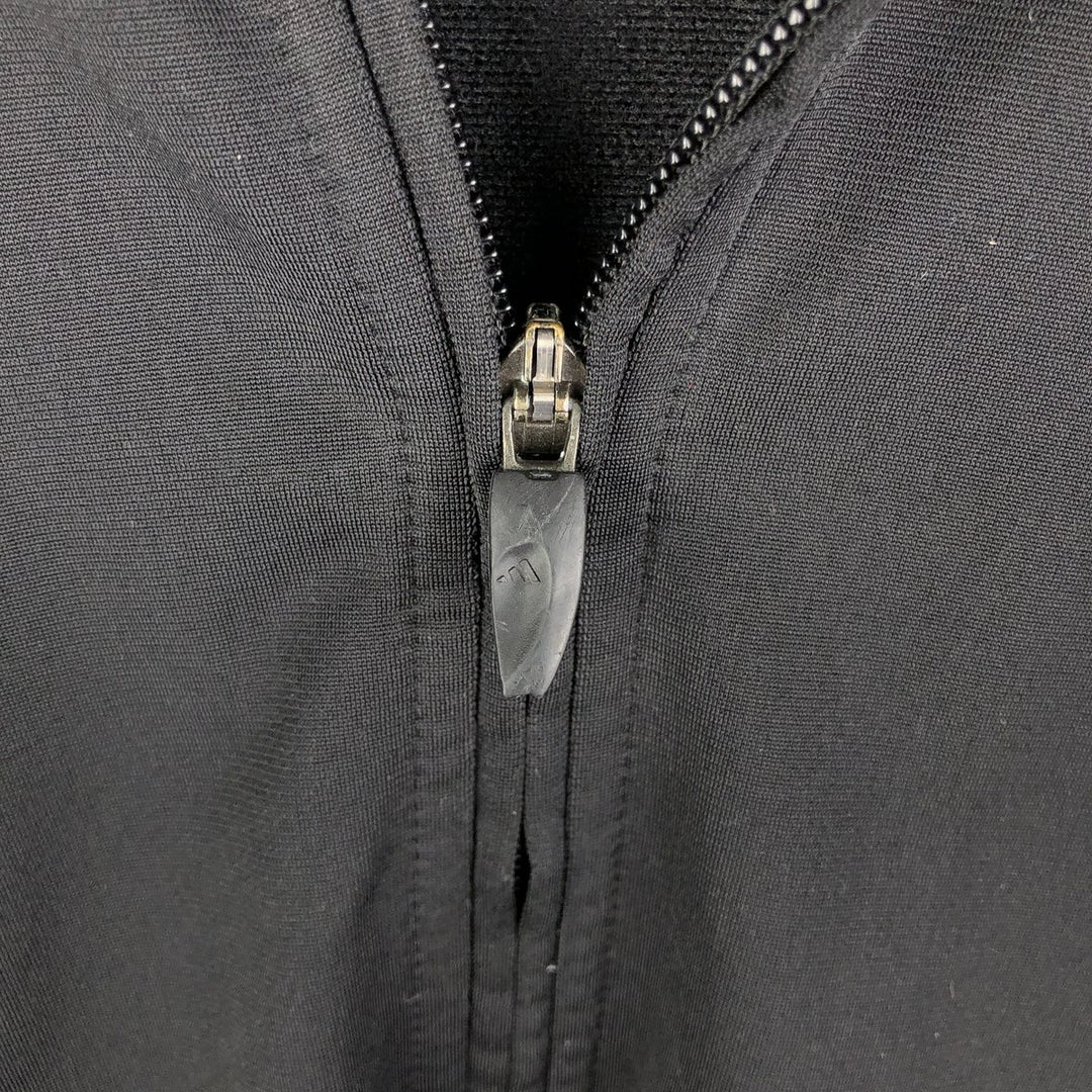 Adidas jersey track jacket, men's size XL polyester black type Vintage Second Hand