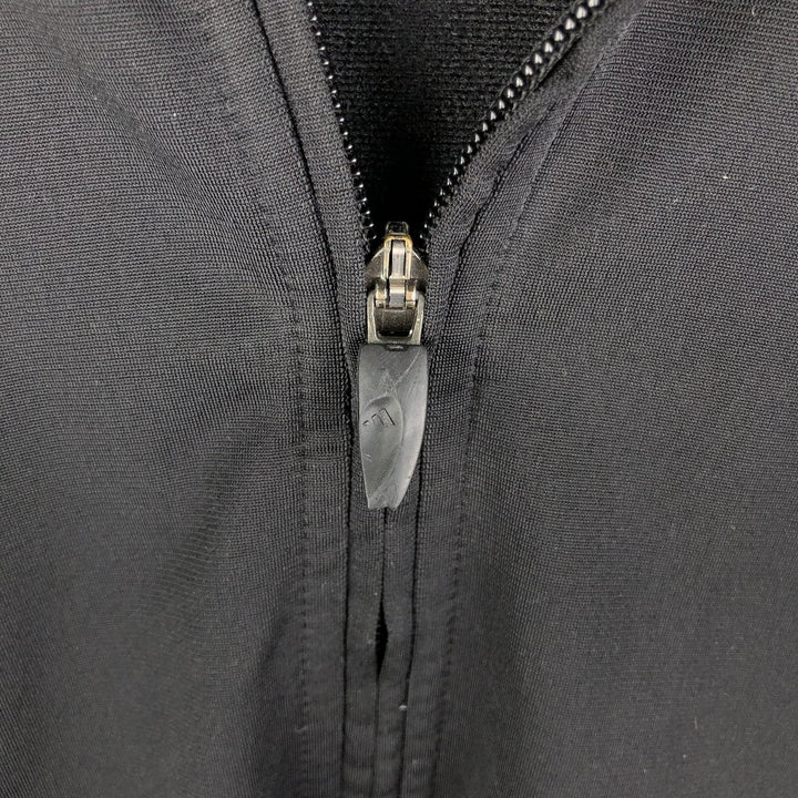 Adidas jersey track jacket, men's size XL polyester black type Vintage Second Hand