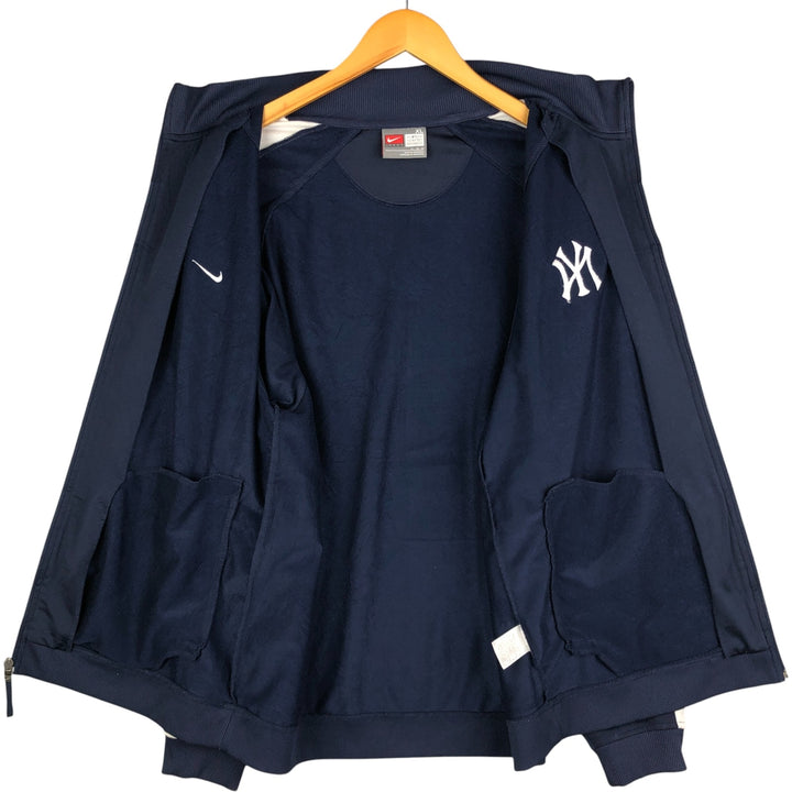 2000'S Nike Team MLB New York Yankees Track Jacket, Men's Size XL polyester navy blue type Vintage Second Hand