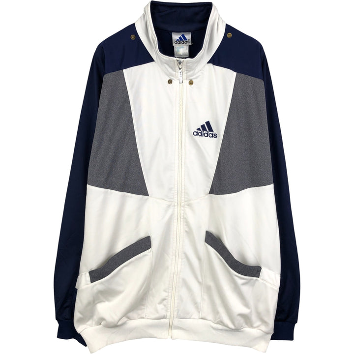 Vintage 90s-00'S Adidas back logo track jacket, men's size XL polyester white type Vintage Second Hand
