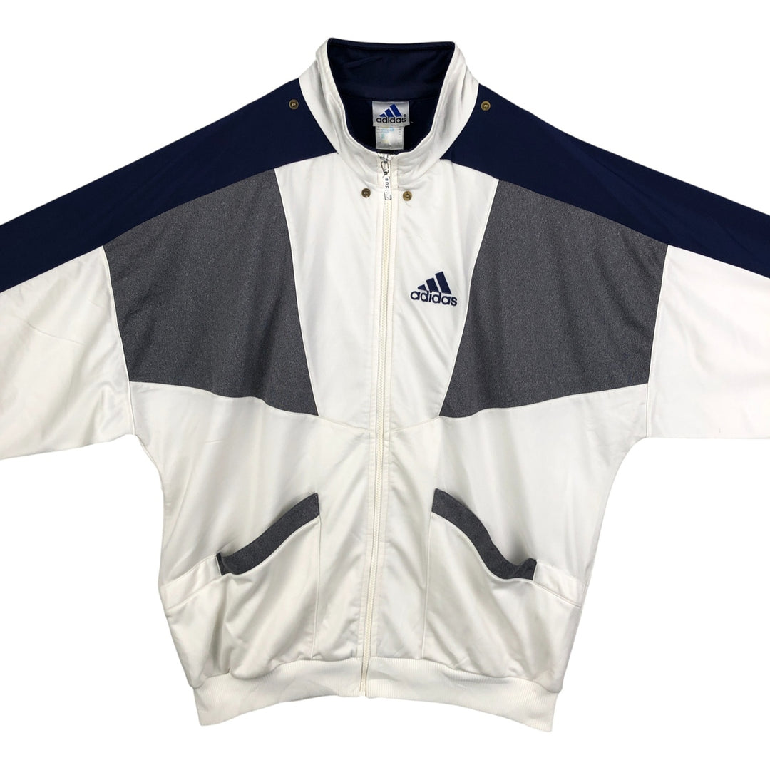 Vintage 90s-00'S Adidas back logo track jacket, men's size XL polyester white type Vintage Second Hand