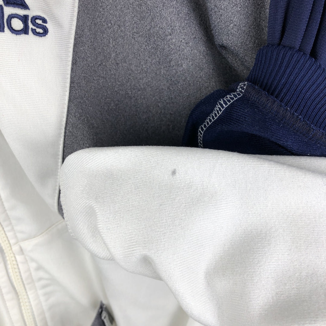 Vintage 90s-00'S Adidas back logo track jacket, men's size XL polyester white type Vintage Second Hand