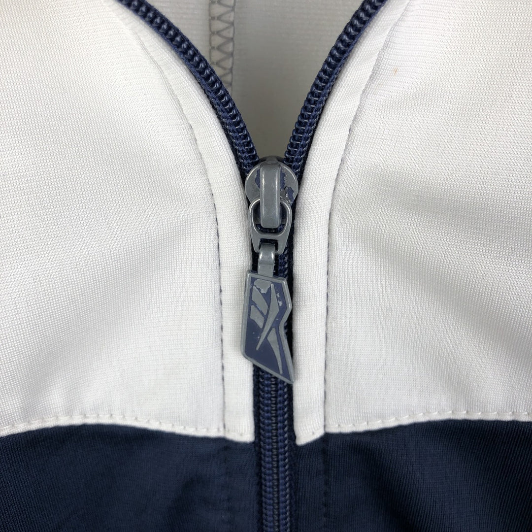Vintage 90'S Reebok tricolor jersey track jacket, size L, men's unclear white type Vintage Second Hand