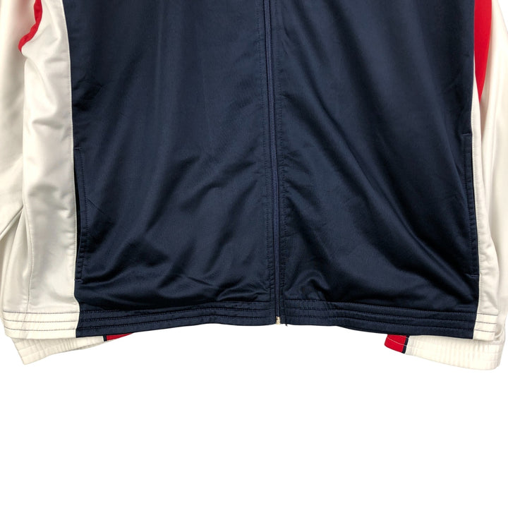 Vintage 90'S Reebok tricolor jersey track jacket, size L, men's unclear white type Vintage Second Hand