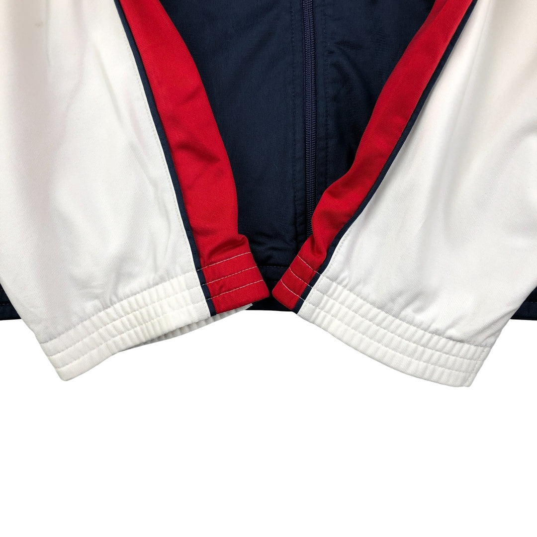 Vintage 90'S Reebok tricolor jersey track jacket, size L, men's unclear white type Vintage Second Hand