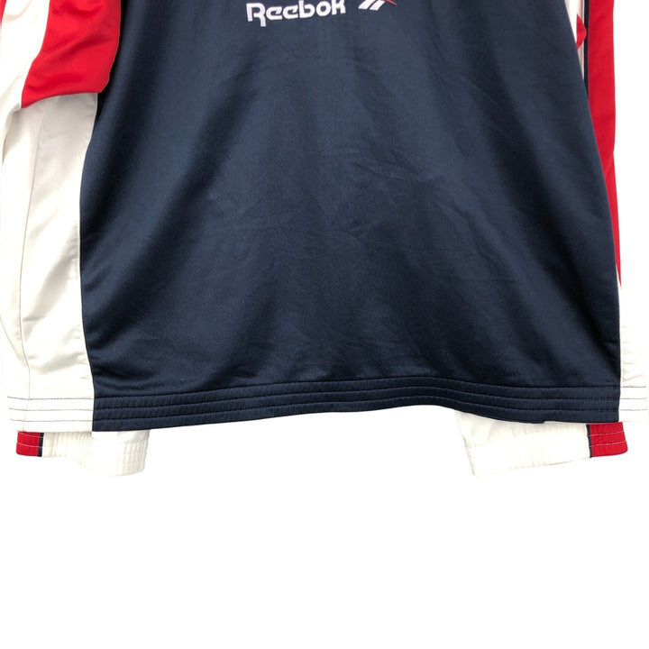 Vintage 90'S Reebok tricolor jersey track jacket, size L, men's unclear white type Vintage Second Hand