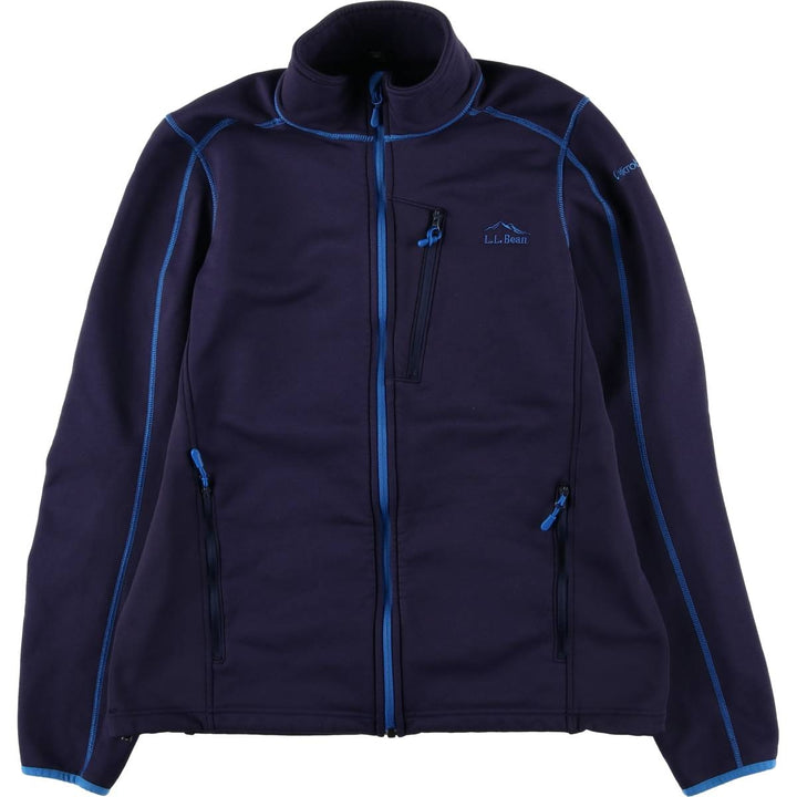 LLBean fleece jacket, men's size L polyester navy blue type Vintage Second Hand