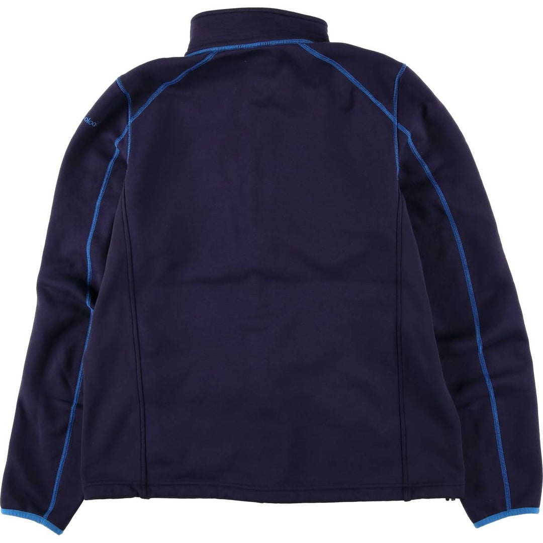 LLBean fleece jacket, men's size L polyester navy blue type Vintage Second Hand