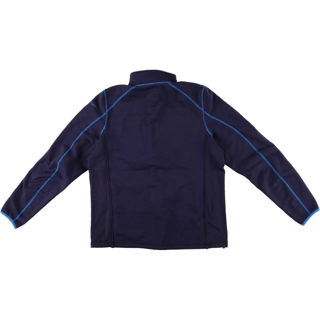 LLBean fleece jacket, men's size L polyester navy blue type Vintage Second Hand