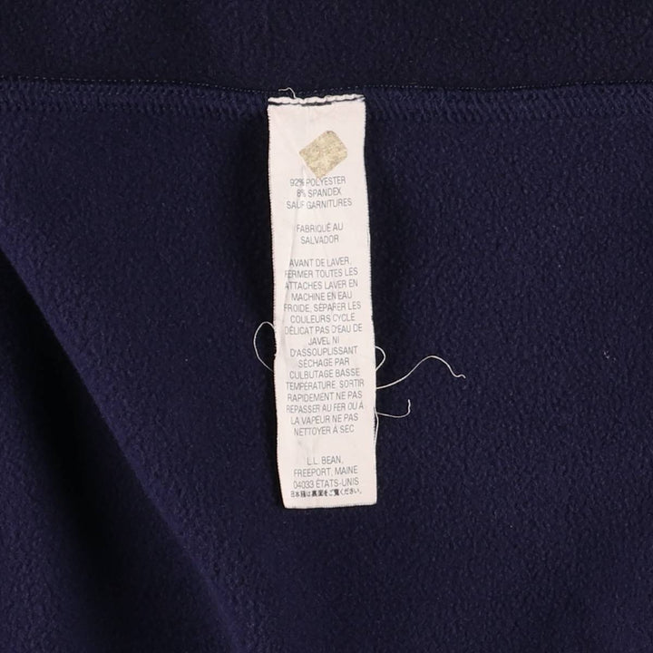 LLBean fleece jacket, men's size L polyester navy blue type Vintage Second Hand