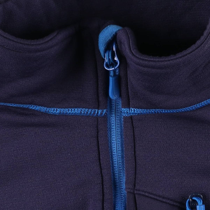 LLBean fleece jacket, men's size L polyester navy blue type Vintage Second Hand