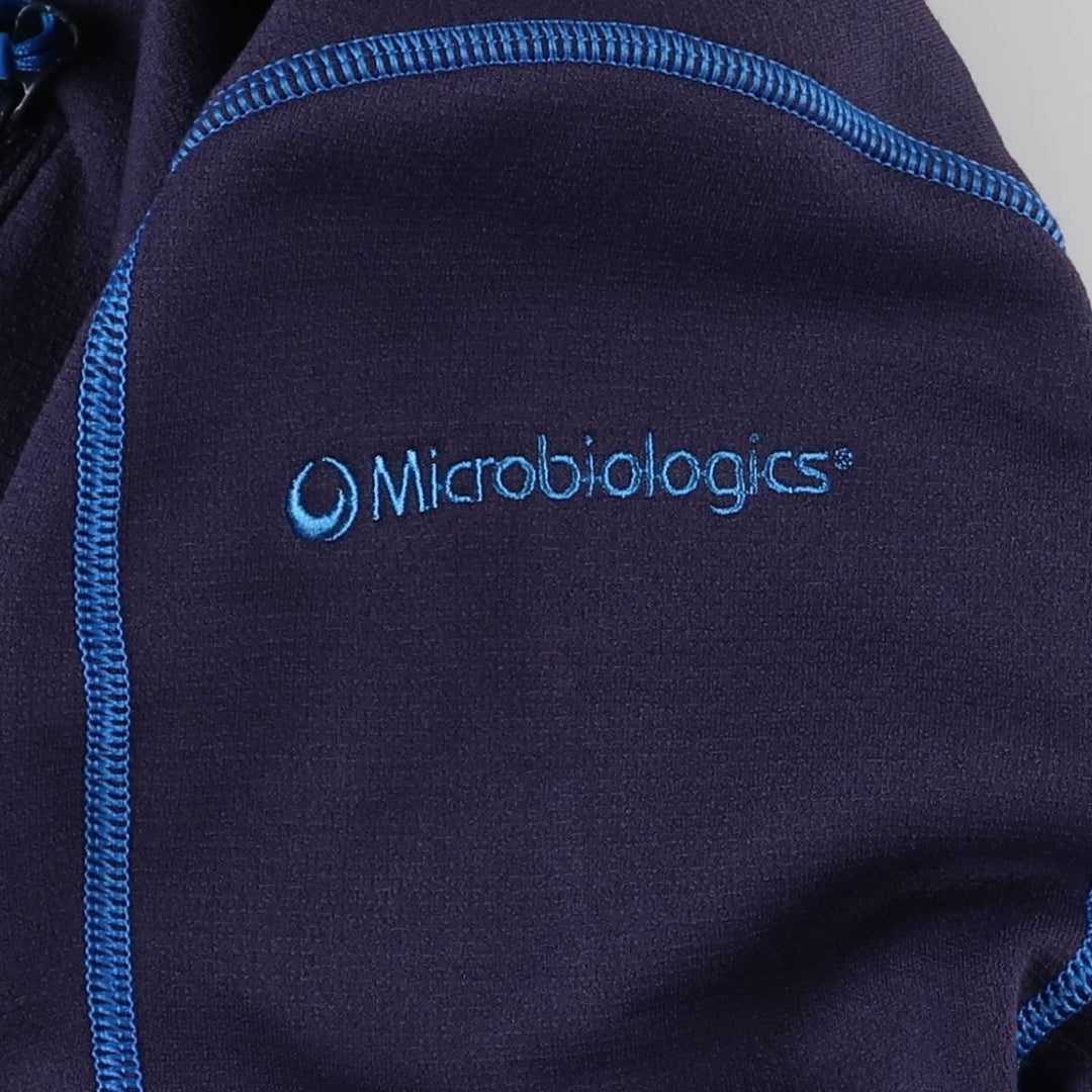 LLBean fleece jacket, men's size L polyester navy blue type Vintage Second Hand