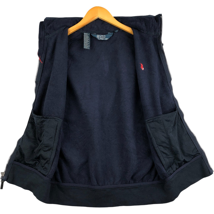 Ralph Lauren POLO by Ralph Lauren fleece vest, men's size L polyester navy blue type Vintage Second Hand