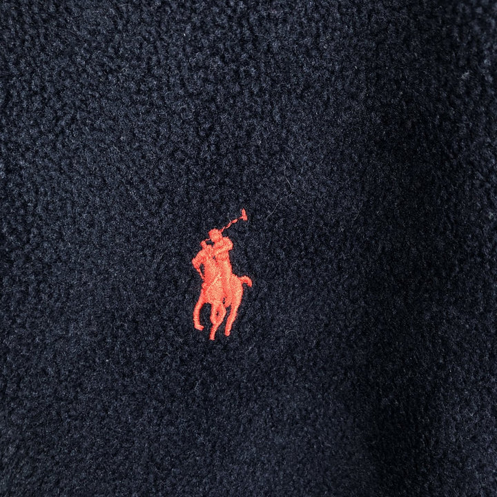 Ralph Lauren POLO by Ralph Lauren fleece vest, men's size L polyester navy blue type Vintage Second Hand
