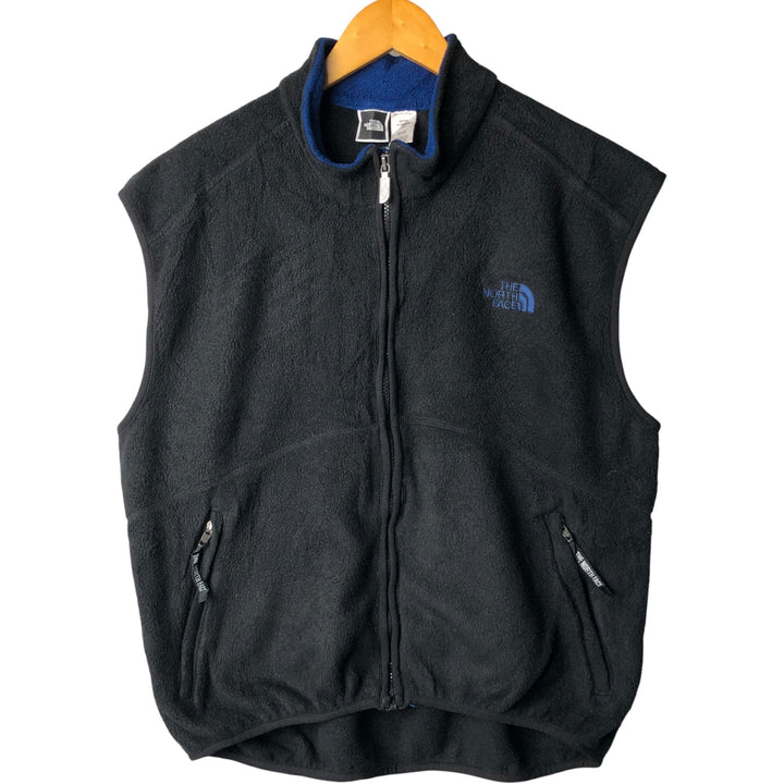 2000'S The North Face Polartec fleece vest, made in the USA, men's size L polyester black type Vintage Second Hand