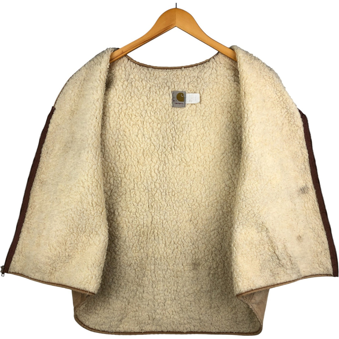 Carhartt Duck Fabric Boa Vest, Men's XXL cotton ocher yellow type Vintage Second Hand