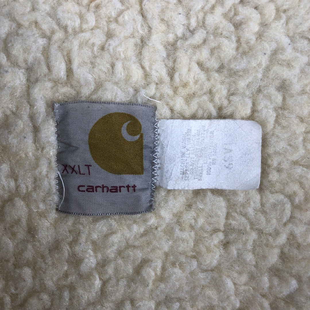 Carhartt Duck Fabric Boa Vest, Men's XXL cotton ocher yellow type Vintage Second Hand