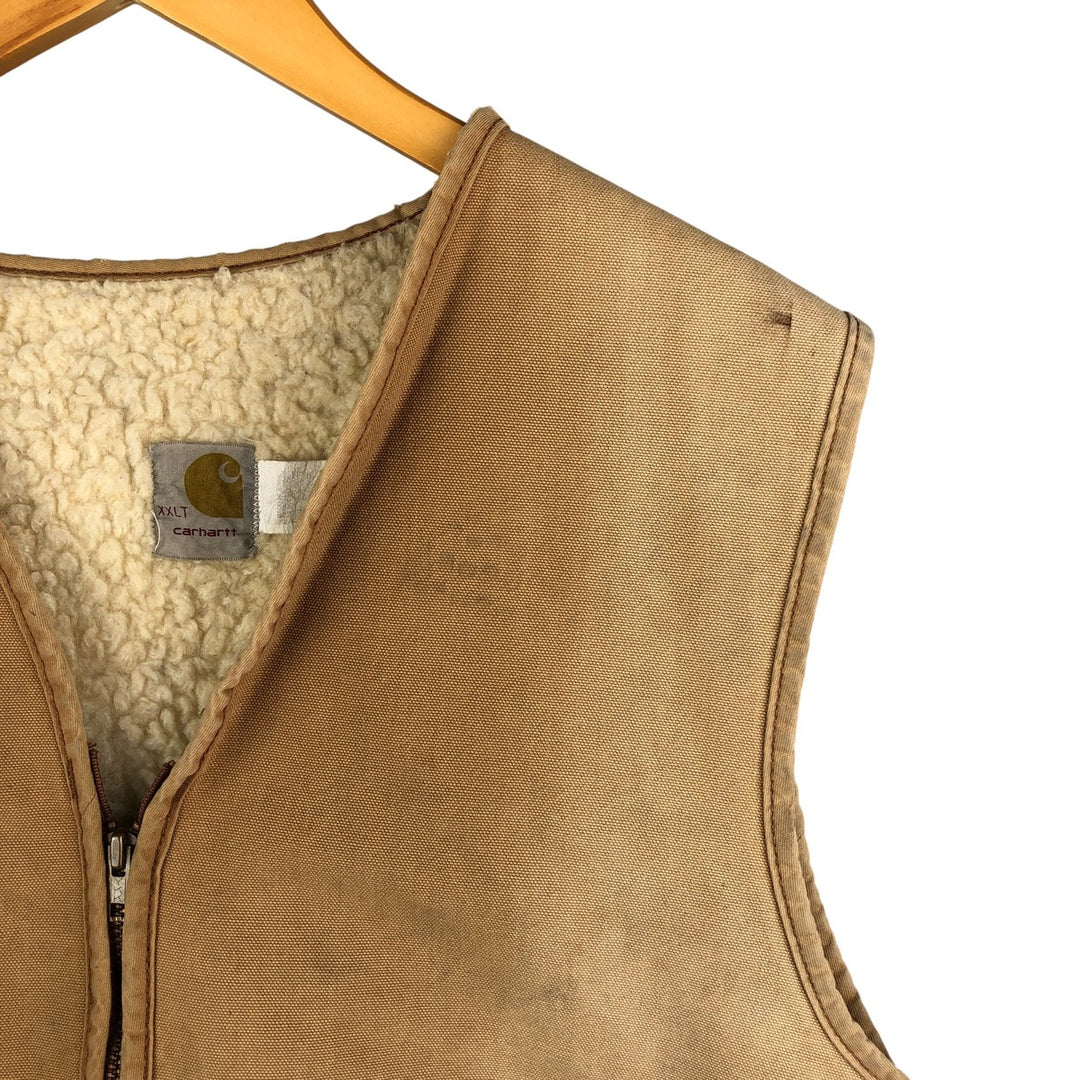 Carhartt Duck Fabric Boa Vest, Men's XXL cotton ocher yellow type Vintage Second Hand