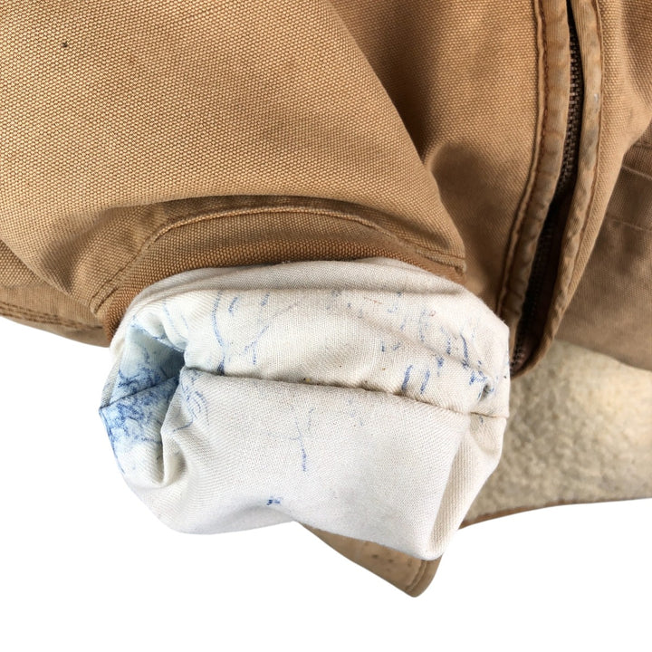 Carhartt Duck Fabric Boa Vest, Men's XXL cotton ocher yellow type Vintage Second Hand