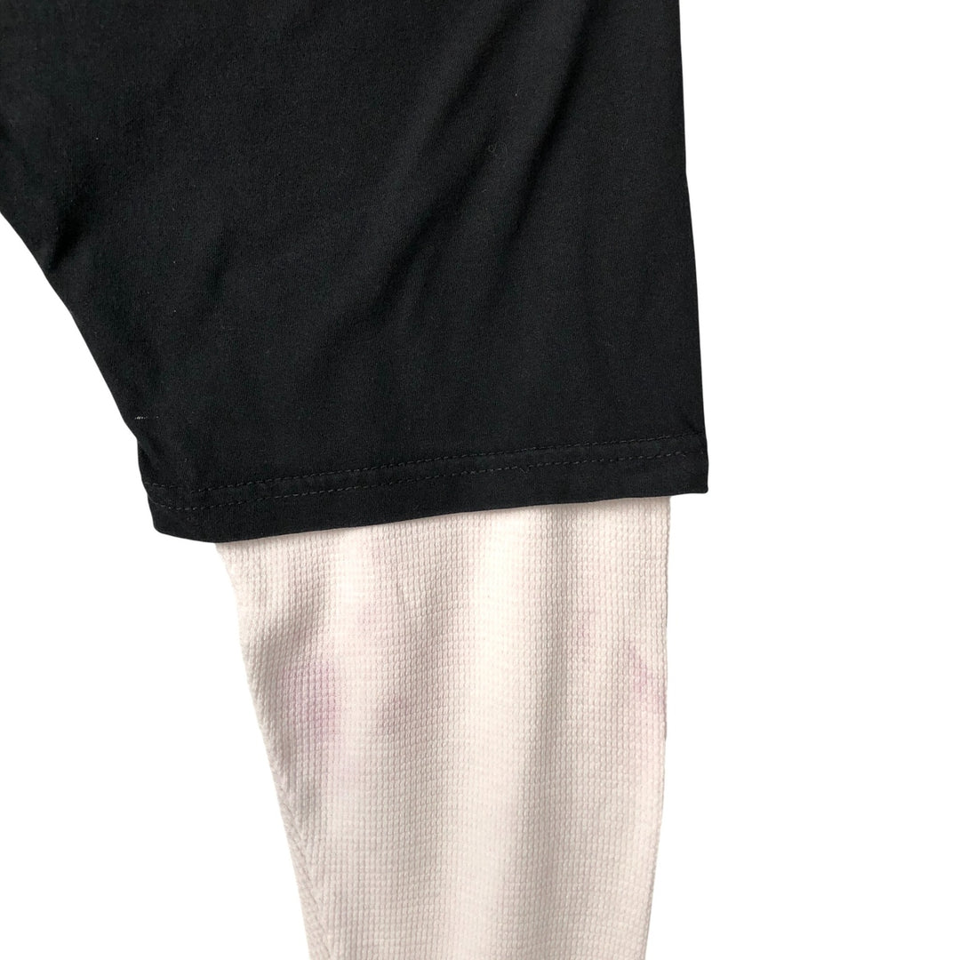 THE BEATLES Layered Long Sleeve Band T-Shirt, Men's Size XL cotton black type Vintage Second Hand