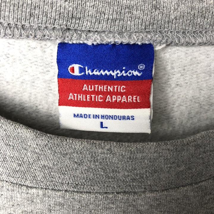 2000'S Champion Authentic Athletic Apparel College Sweatshirt, Men's Size L cotton gray type Vintage Second Hand
