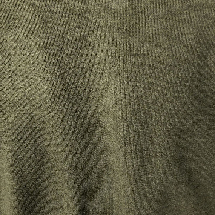 Ralph Lauren POLO RALPH LAUREN Half-Zip Sweatshirt, Men's XL cotton Khaki type sage green Vintage Second Hand