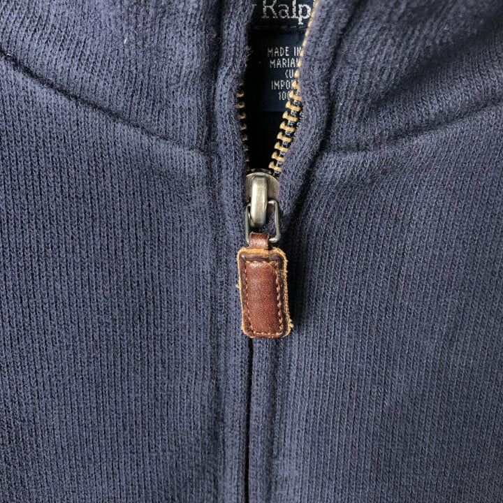 Ralph Lauren POLO by Ralph Lauren Half-Zip Sweatshirt, Men's XL cotton navy blue type Vintage Second Hand