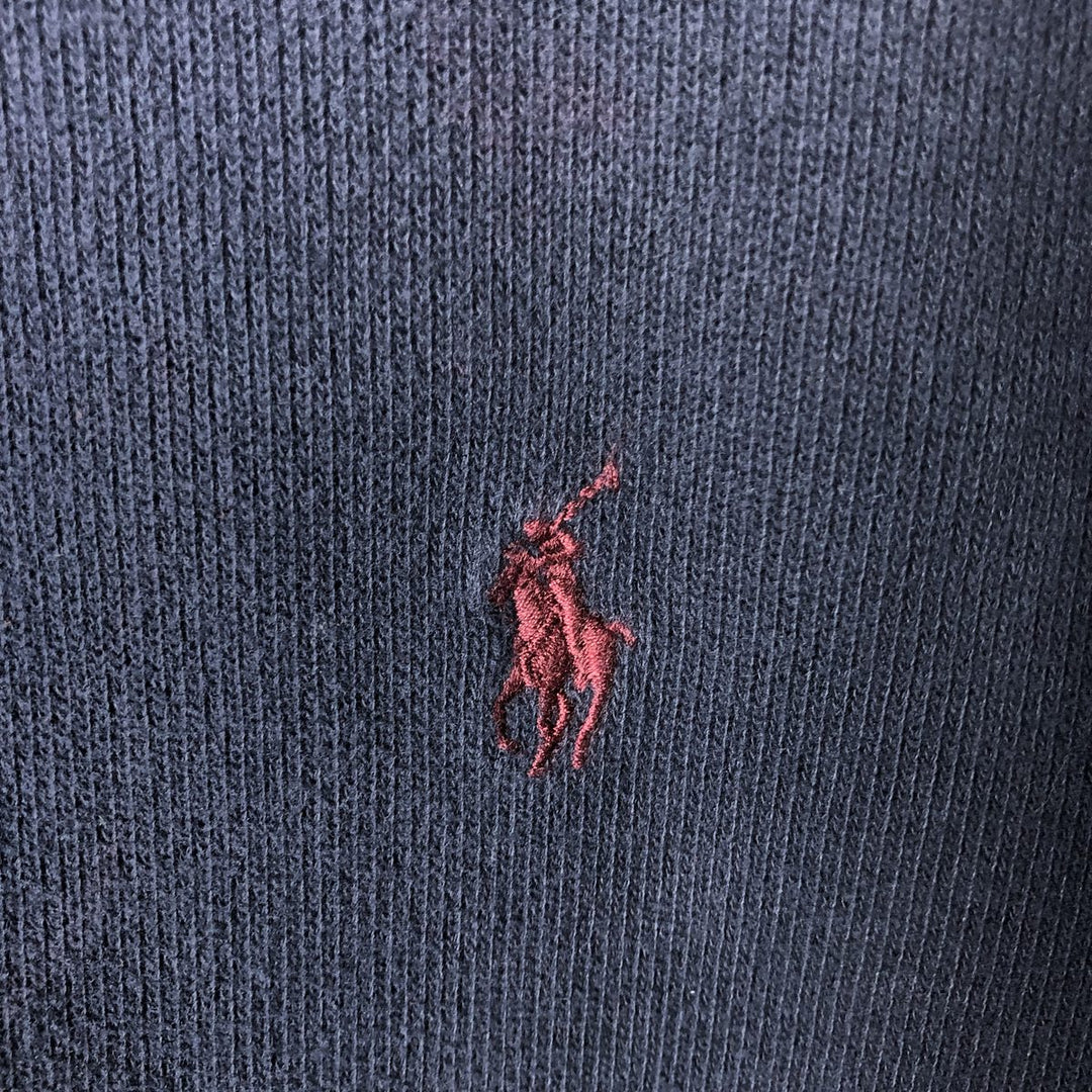 Ralph Lauren POLO by Ralph Lauren Half-Zip Sweatshirt, Men's XL cotton navy blue type Vintage Second Hand