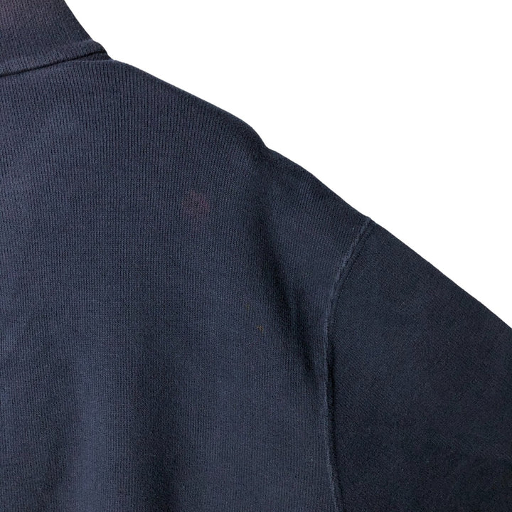 Ralph Lauren POLO by Ralph Lauren Half-Zip Sweatshirt, Men's XL cotton navy blue type Vintage Second Hand