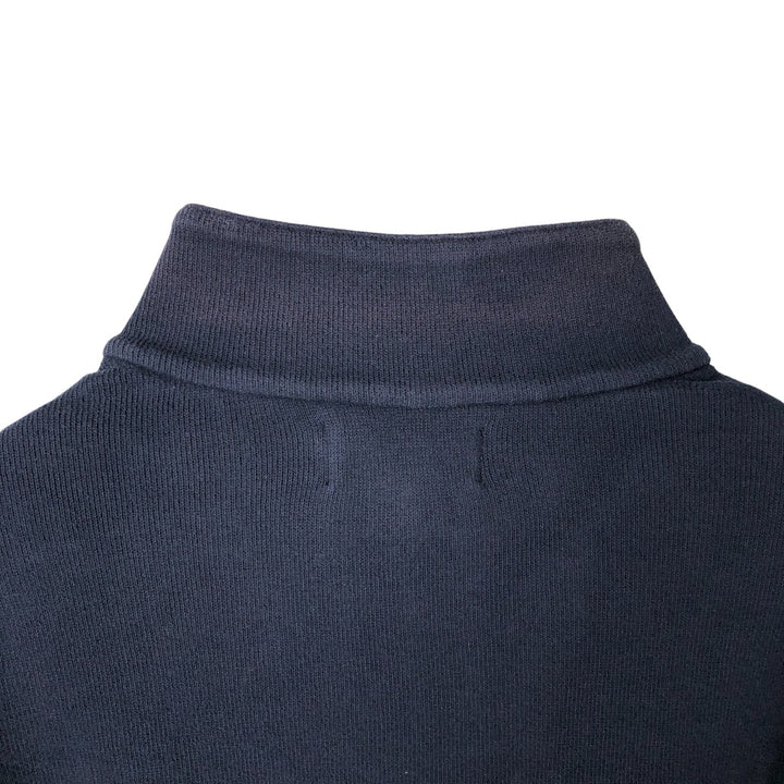 Ralph Lauren POLO by Ralph Lauren Half-Zip Sweatshirt, Men's XL cotton navy blue type Vintage Second Hand