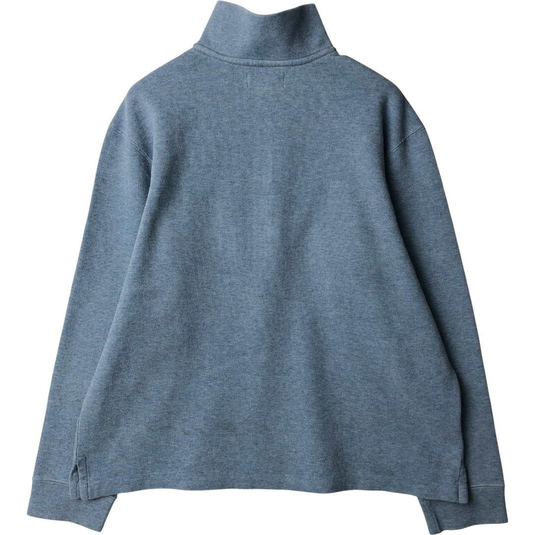 Ralph Lauren POLO by Ralph Lauren Half-Zip Sweatshirt, Men's XL cotton Blue type light blue Vintage Second Hand