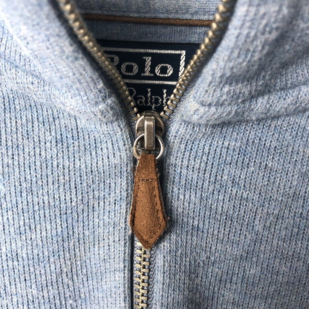 Ralph Lauren POLO by Ralph Lauren Half-Zip Sweatshirt, Men's XL cotton Blue type light blue Vintage Second Hand