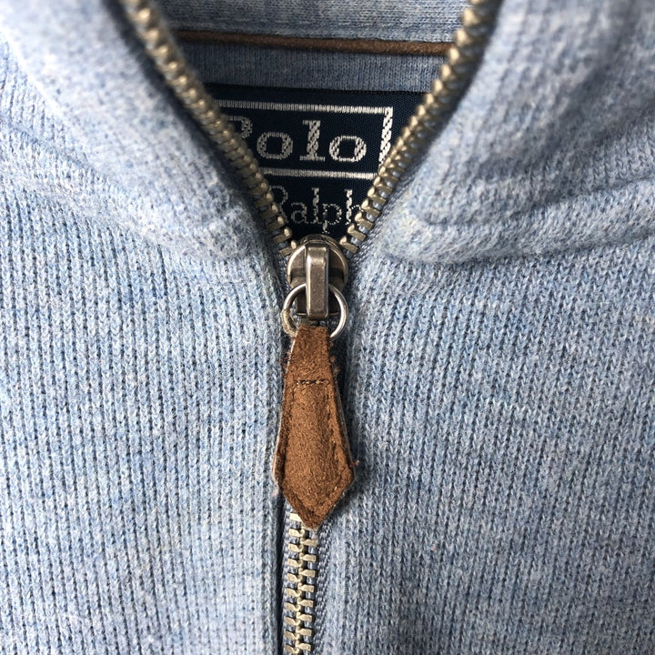 Ralph Lauren POLO by Ralph Lauren Half-Zip Sweatshirt, Men's XL cotton Blue type light blue Vintage Second Hand