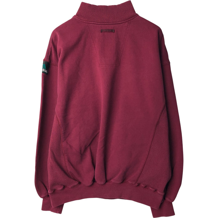 00'S Adidas Half-Zip Sweatshirt, Men's Size L cotton wine-red Vintage Second Hand