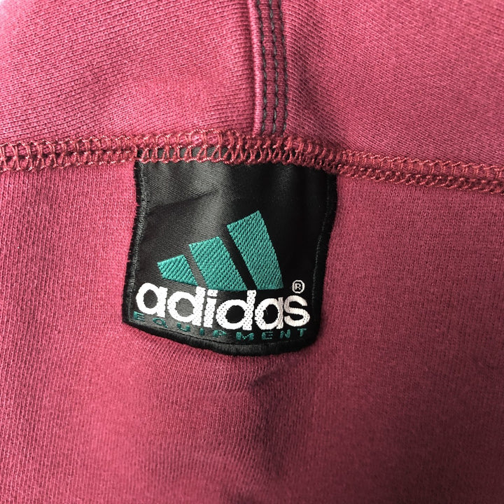 00'S Adidas Half-Zip Sweatshirt, Men's Size L cotton wine-red Vintage Second Hand