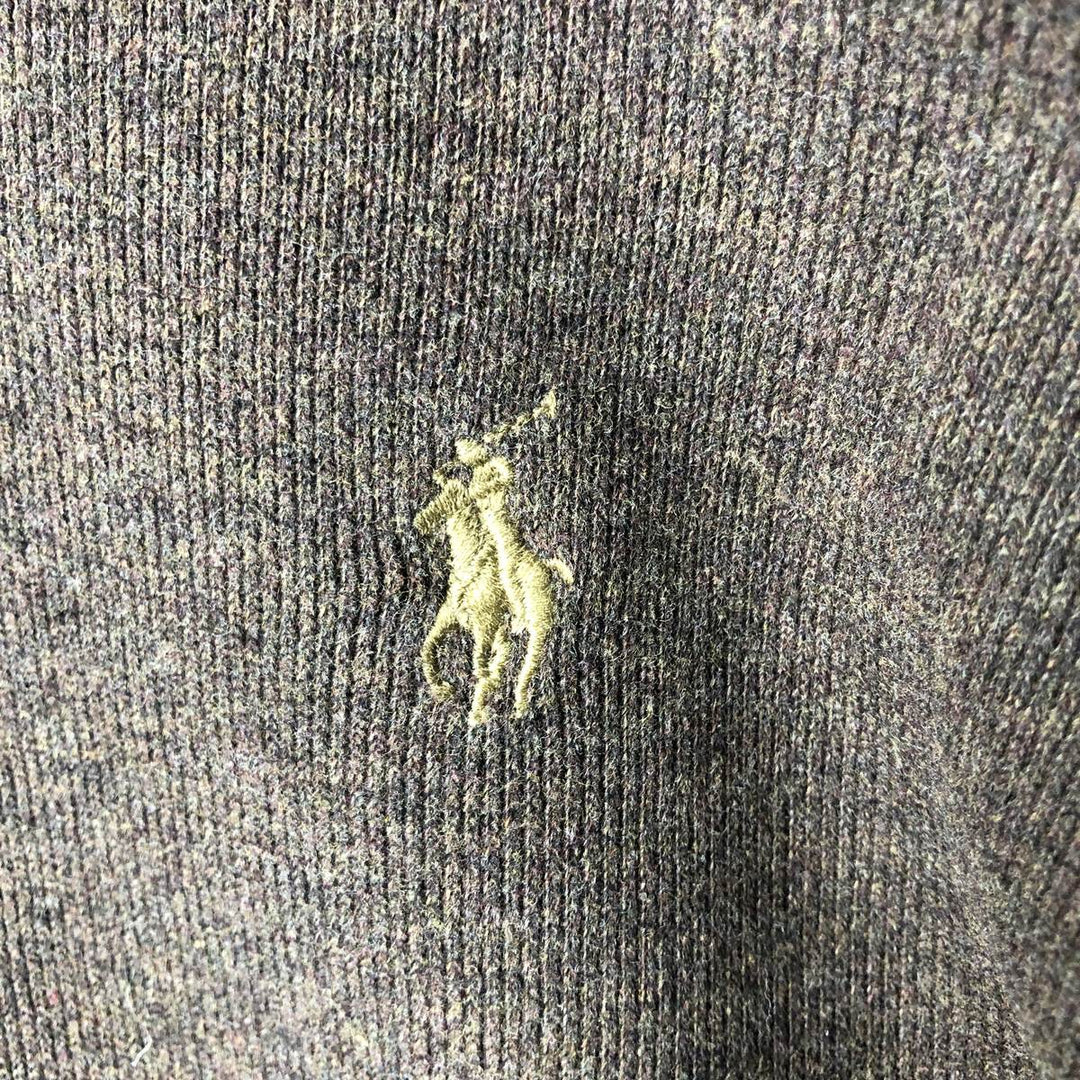 Ralph Lauren POLO by Ralph Lauren Half-Zip Sweatshirt, Men's XL cotton brown type Vintage Second Hand