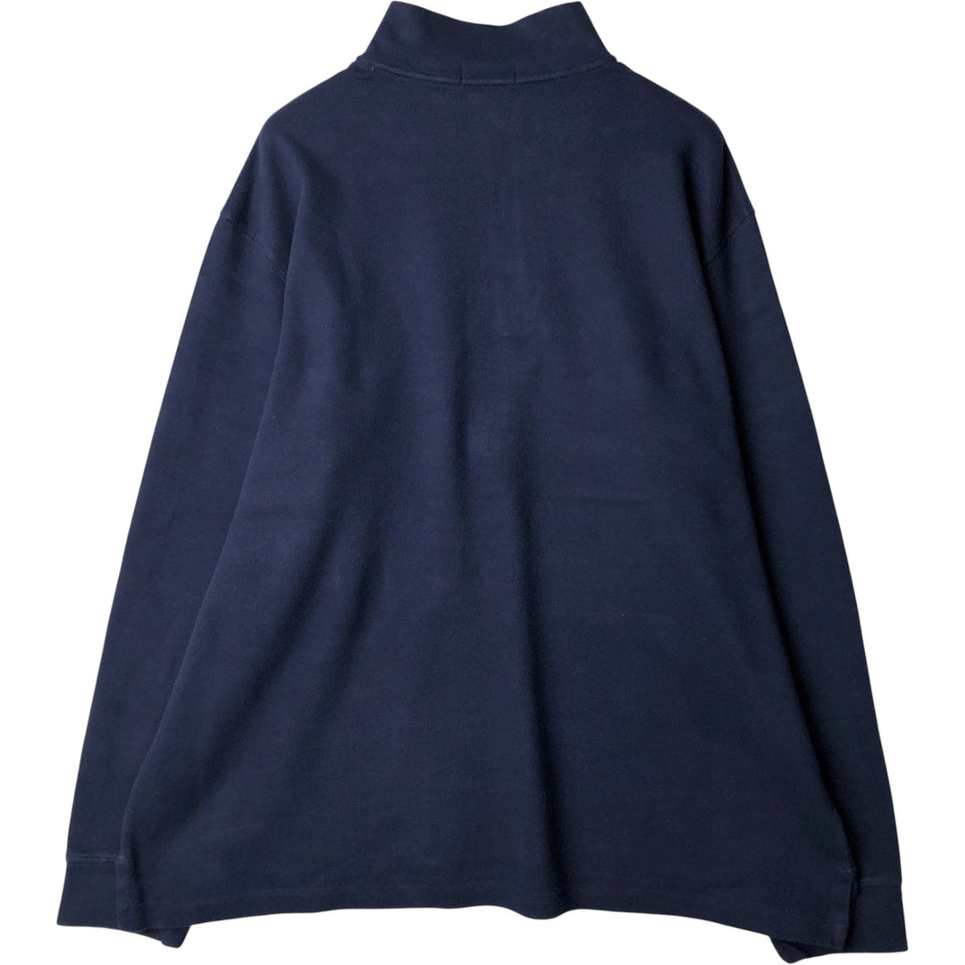 Ralph Lauren POLO RALPH LAUREN ESTATE RIB half-zip sweatshirt, men's size XXL cotton navy blue type Vintage Second Hand