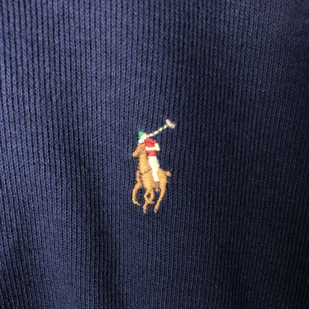 Ralph Lauren POLO RALPH LAUREN ESTATE RIB half-zip sweatshirt, men's size XXL cotton navy blue type Vintage Second Hand