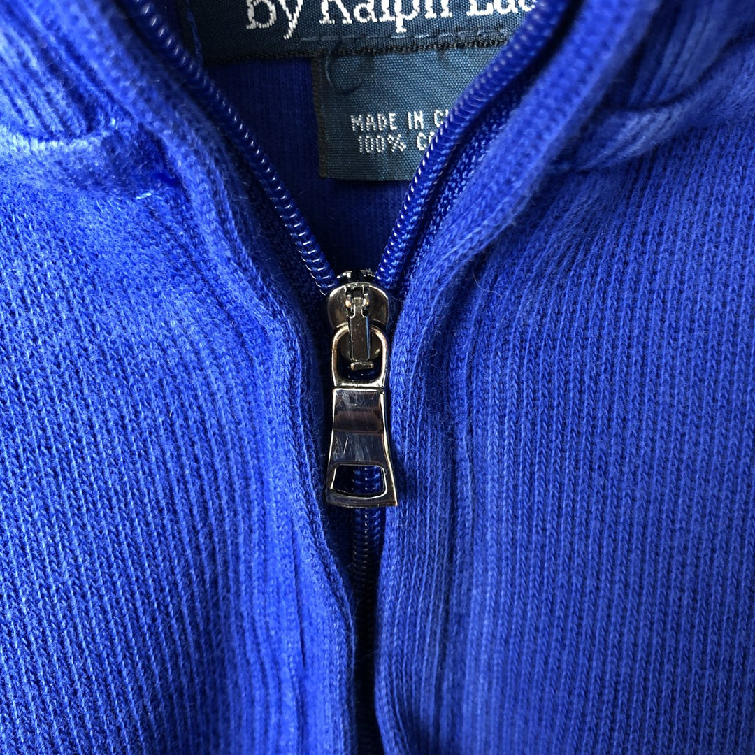Ralph Lauren POLO by Ralph Lauren Half-Zip Sweatshirt, Men's XL cotton blue type Vintage Second Hand