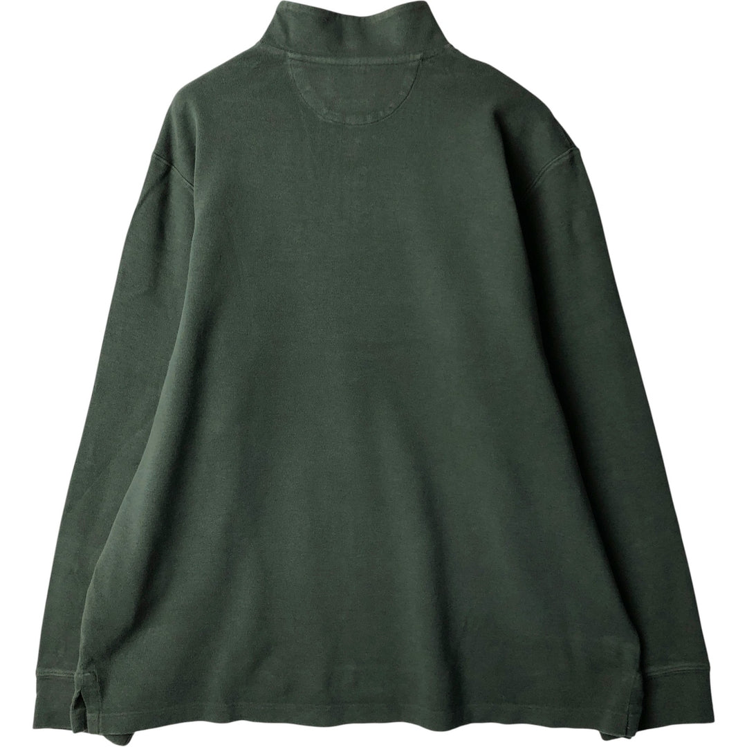 Ralph Lauren POLO RALPH LAUREN ESTATE RIB half-zip sweatshirt, sweatshirt, men's XL size cotton Khaki type Vintage Second Hand